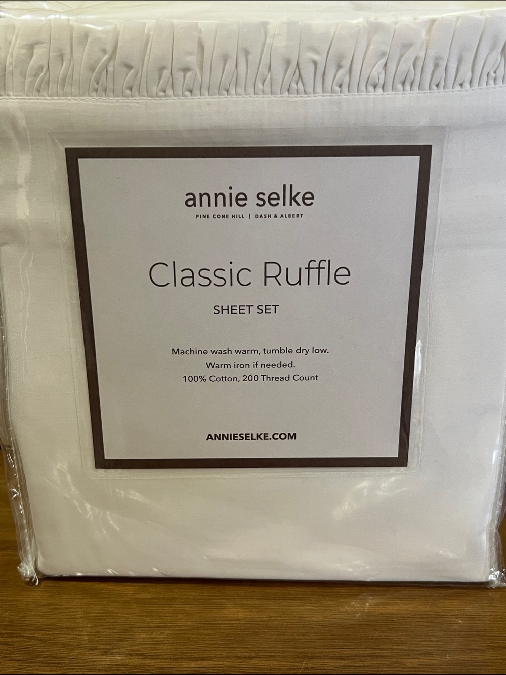 Annie Selke Classic Ruffle Sheet Set - White